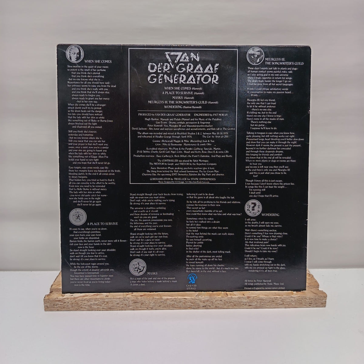 Van der Graaf Generator world record vinyl record EX/VG+ CAS1120