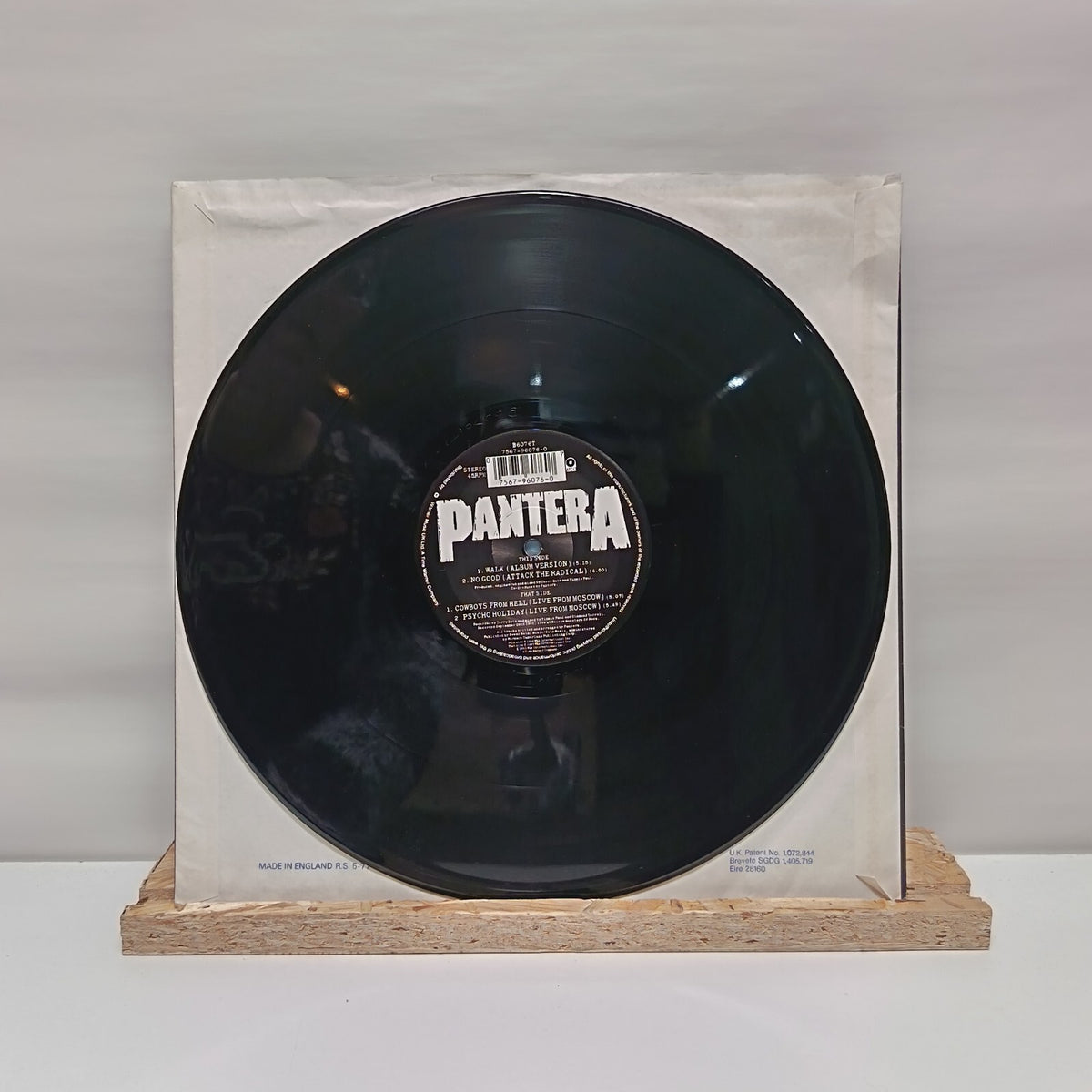 Pantera walk live material vinyl record 12" VG+/VG+ B6076T
