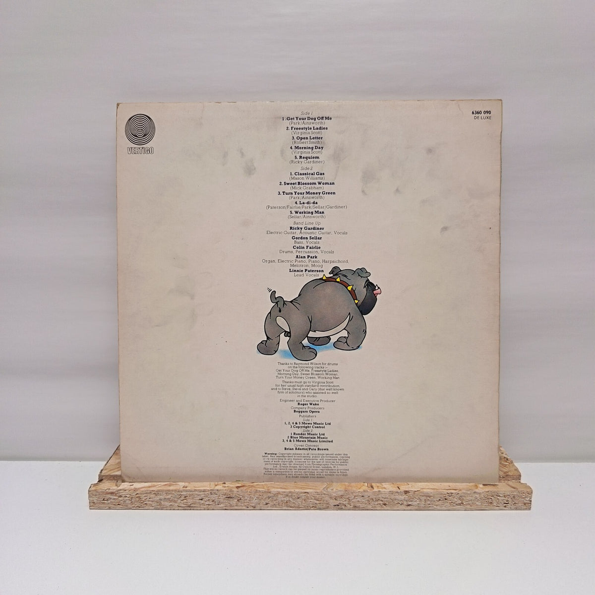 Beggars Opera get your dog off me vinyl record VG+/VG+ 6360 090