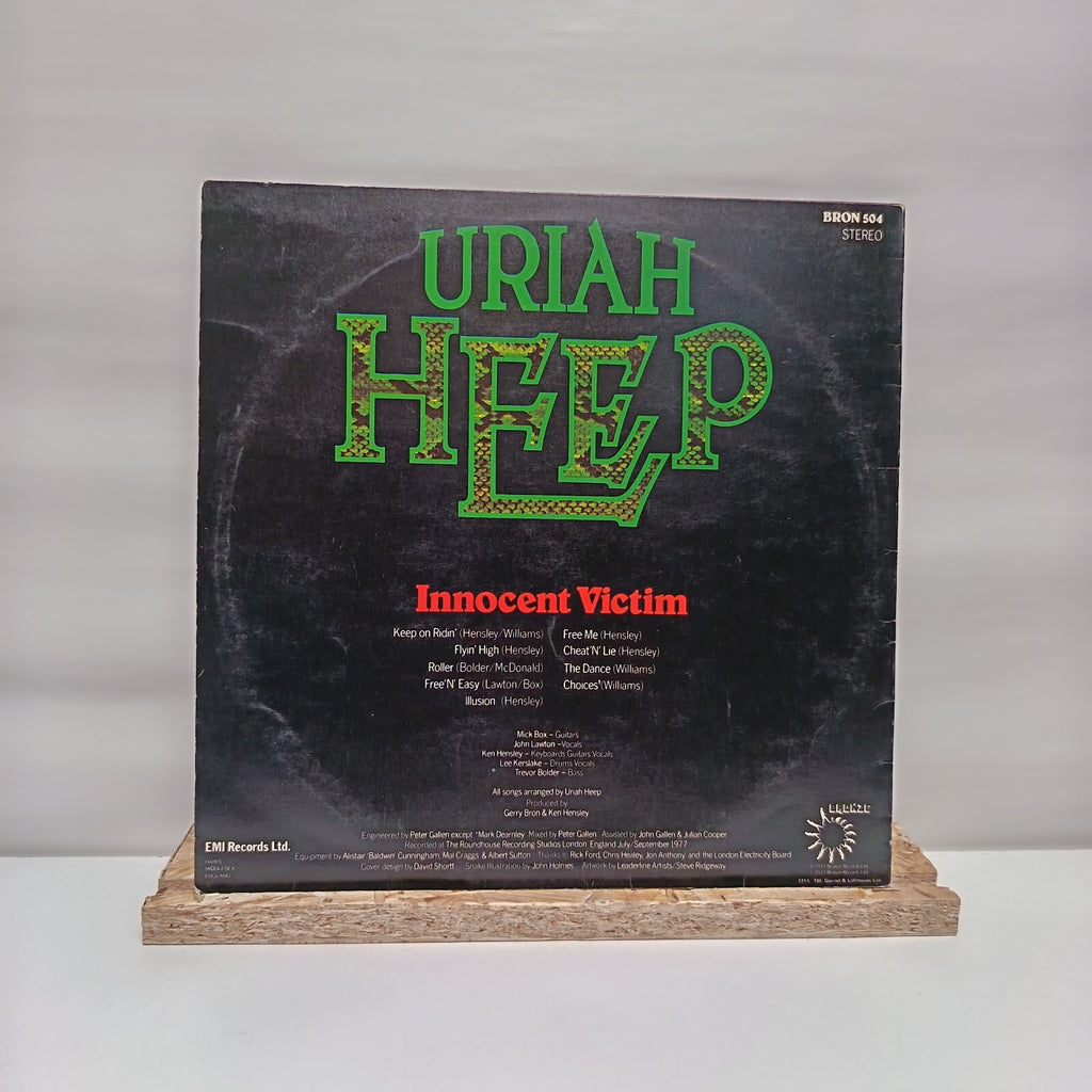 Uriah Heep innocent victim vinyl record VG+/VG+ BRON 504