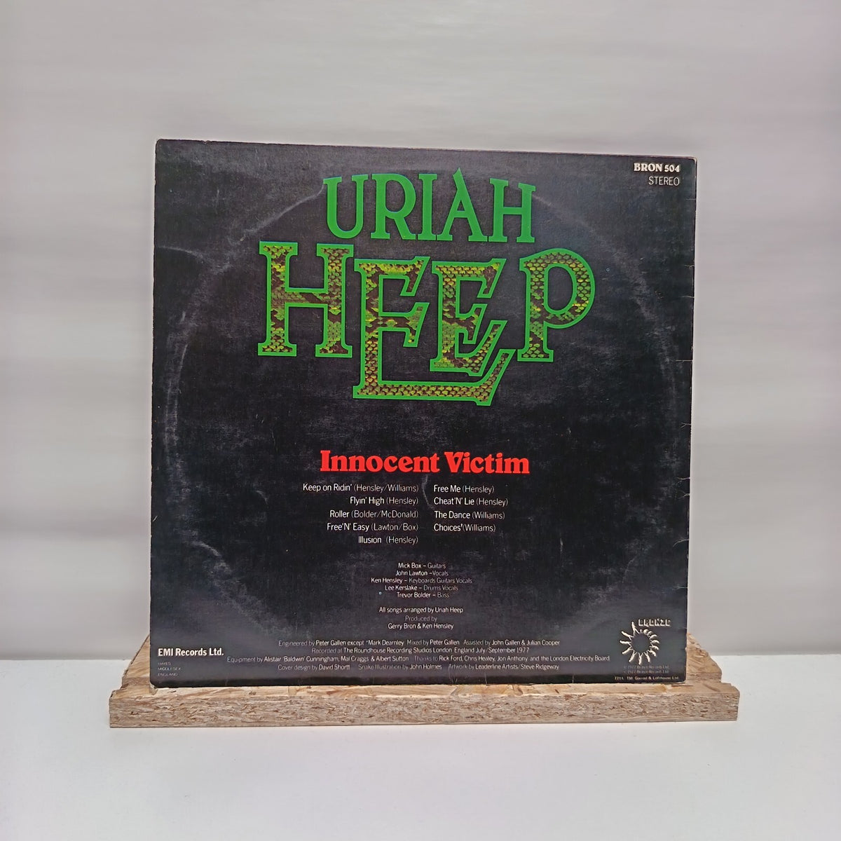 Uriah Heep innocent victim vinyl record VG+/VG+ BRON 504