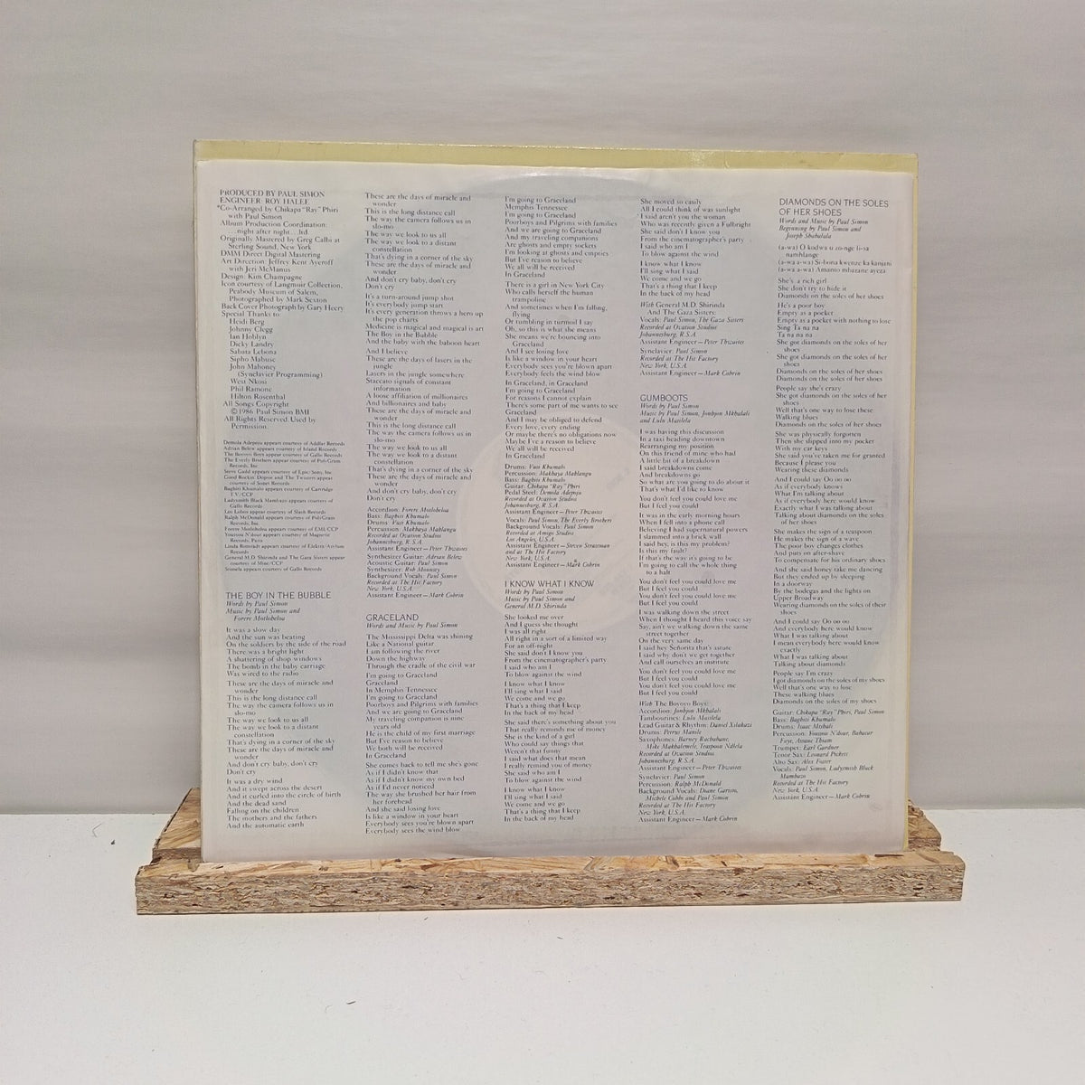 Paul Simon graceland vinyl record VG+/VG+ 925 447-1