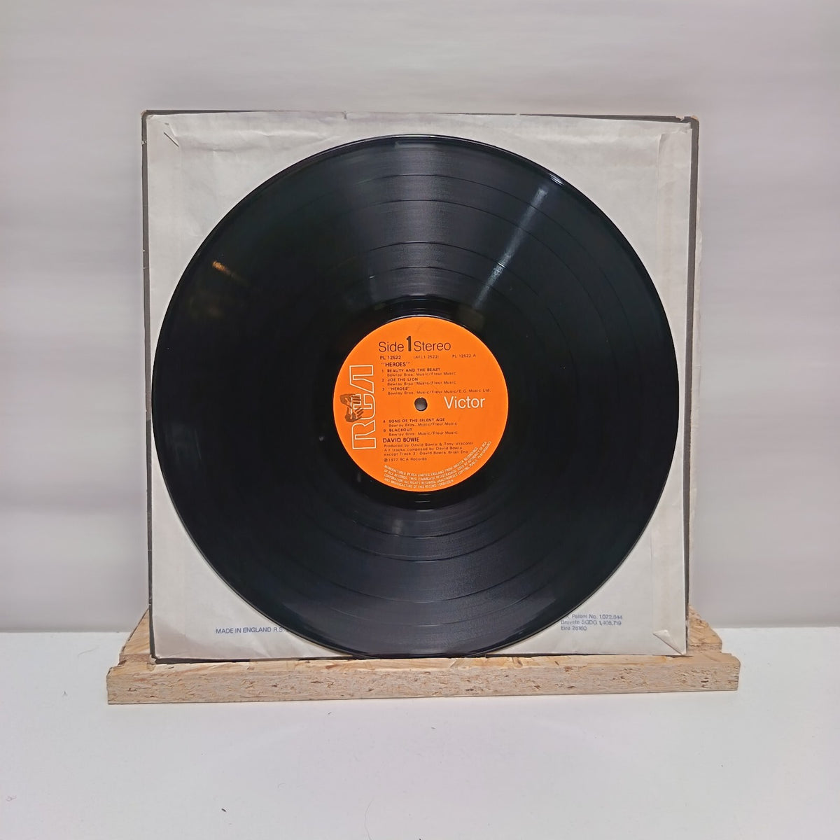 David Bowie heroes vinyl record VG+/VG+ PL 12522