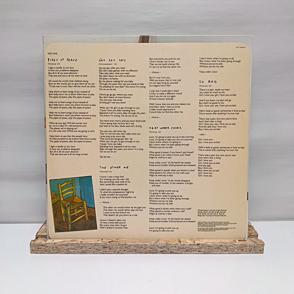 Paul McCartney pipes of peace vinyl record VG+/VG+ PCTC 1652301