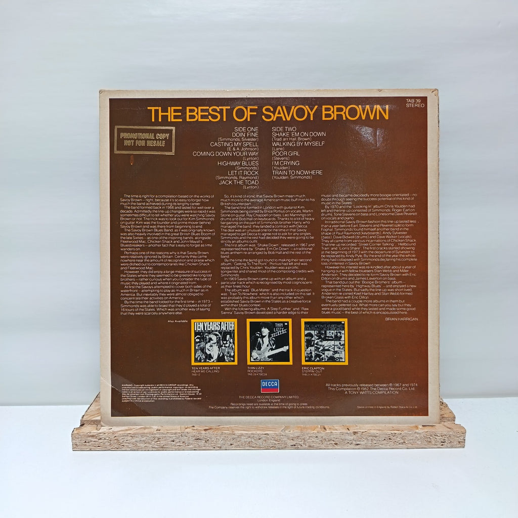 Savoy Brown the best of vinyl record EX/VG+ TAB 39