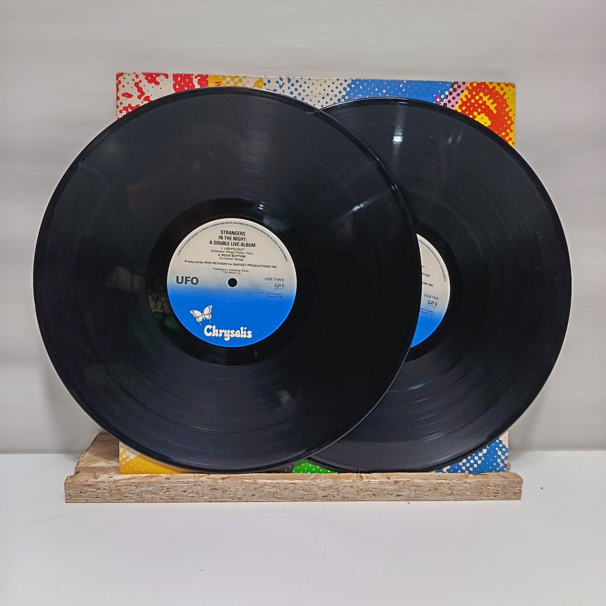 UFO stranger in the night double live album vinyl record VG+/VG+ CJT5