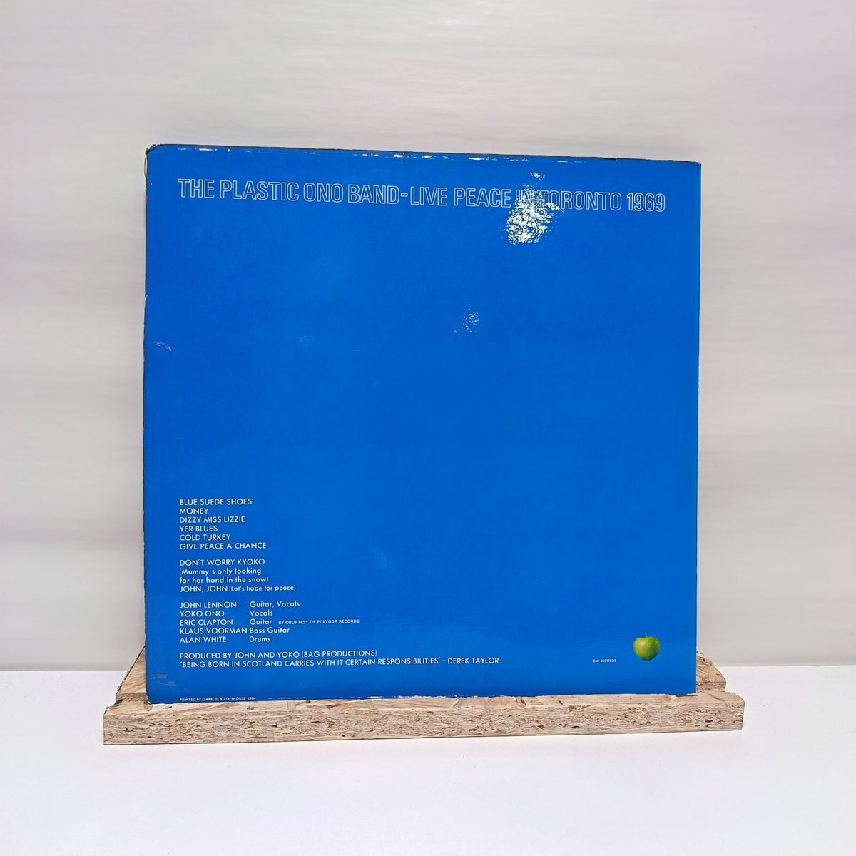 The Plastic Ono Band  live peace in toronto 1969 vinyl record VG+/VG+ CORE 2001