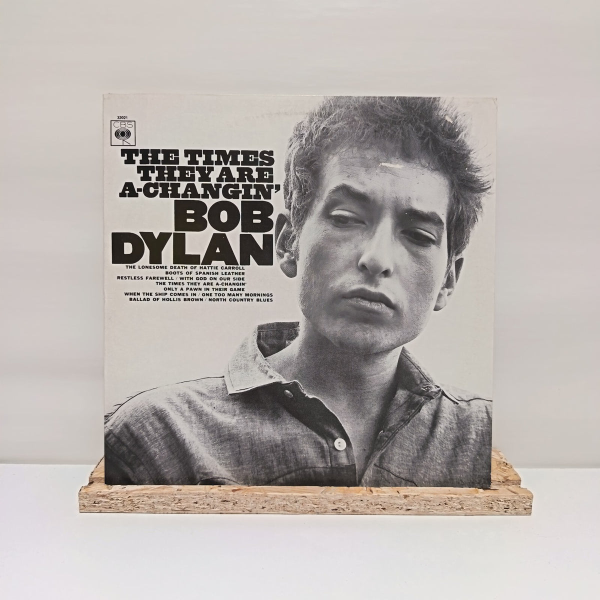 Bob Dylan the time they are a-changin' vinyl record EX/VG+ CBS 32021