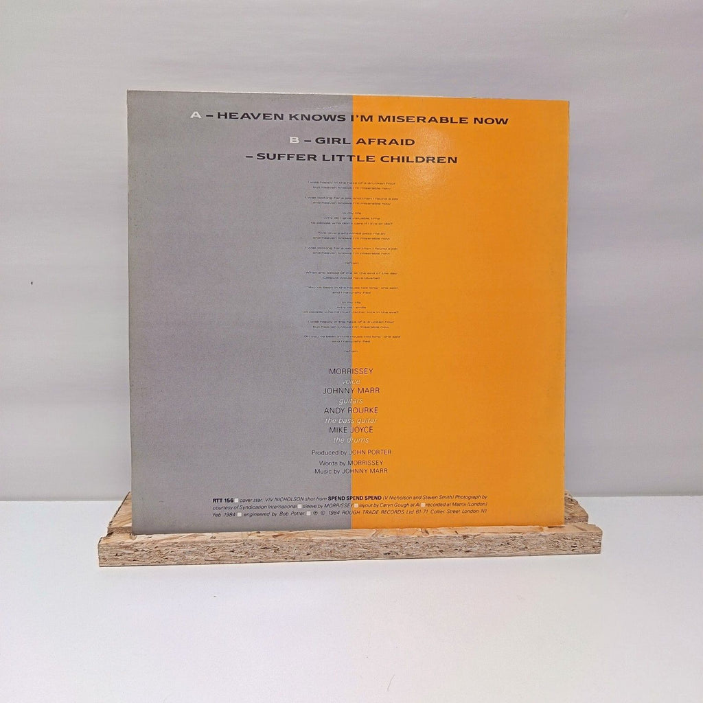 The Smiths heaven knows I'm miserable now vinyl record 12" VG+/VG+ RTT 156